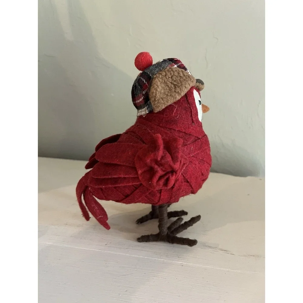 Target Spritz Featherly Friends Red Bird Figure Plaid Earflap Hat 2013 7
